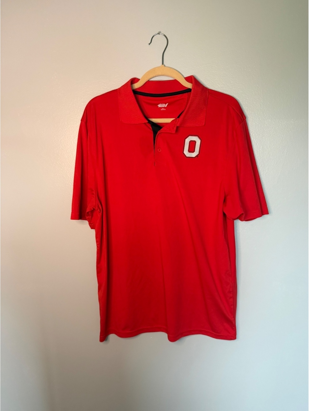 Men's Red Polo Shirt with Ohio State 'O' Logo